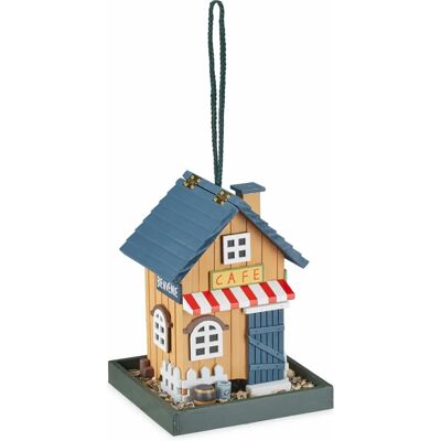 Relaxdays Vogel Futterhaus - Französischer Café Stil - 23.5x18x18cm Relaxdays Vogel Futterhaus - Französischer Café Stil - 23.5x18x18cm