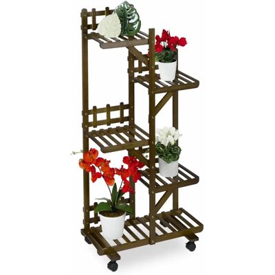 Relaxdays Växtstöd - 5-Planters Bambus Inomhus Trädgårdsställ Relaxdays Växtstöd - 5-Planters Bambus Inomhus Trädgårdsställ