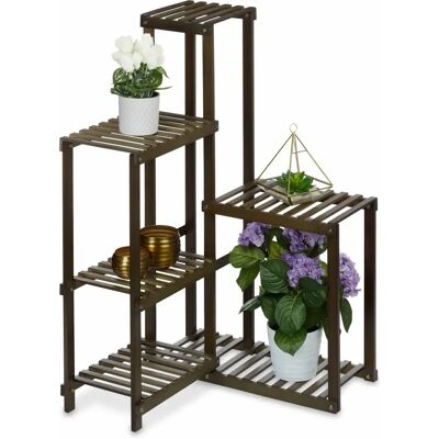 Relaxdays Bamboo Plant Stand - 6-Tier Corner Indoor Shelving Relaxdays Bamboo Plant Stand - 6-Tier Corner Indoor Shelving