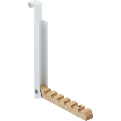 Relaxdays Foldable Door Hook - Space Saver, 6 Hangers, Metal & Wood Relaxdays Foldable Door Hook - Space Saver, 6 Hangers, Metal & Wood