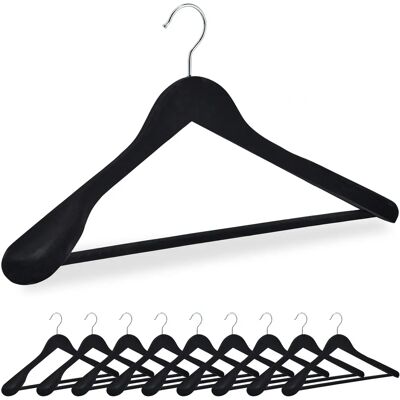 Relaxdays Set 10 Velvet Clothes Hangers - Clothes Hangers Relaxdays Set 10 Velvet Clothes Hangers - Clothes Hangers