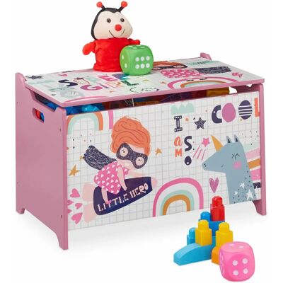 Relaxdays 10037743 Caja de Almacenamiento - Diseño de Superhéroe Infantil Relaxdays 10037743 Caja de Almacenamiento - Diseño de Superhéroe Infantil