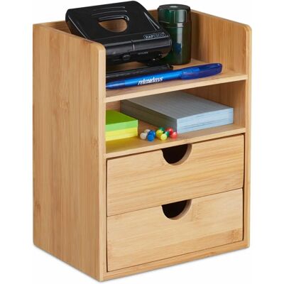 Organizer biurkowy z bambusa Relaxdays - 24x19x13cm - Naturalny - Artykuły biurowe Organizer biurkowy z bambusa Relaxdays - 24x19x13cm - Naturalny - Artykuły biurowe