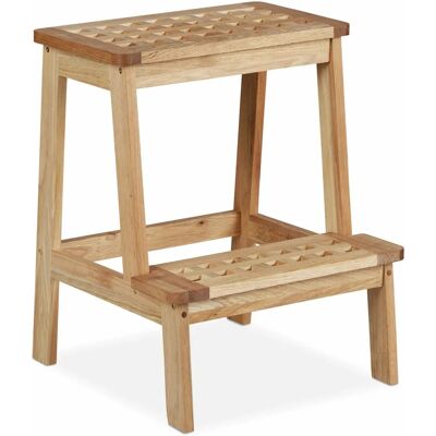 Relaxdays Walnuss-Sitzhocker - 2-stufiger Helfer Relaxdays Walnuss-Sitzhocker - 2-stufiger Helfer