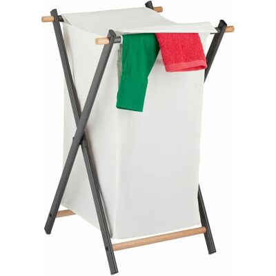 Relaxdays Cesto de ropa sucia - Plegable, 50L, Estilo nórdico Relaxdays Cesto de ropa sucia - Plegable, 50L, Estilo nórdico