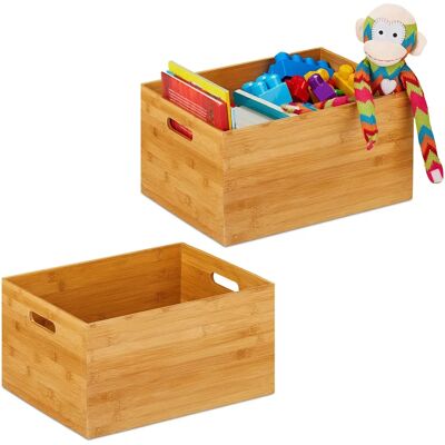 RELAXDAYS Bamboo Storage Box Set - Multi-purpose Organizer for Home RELAXDAYS Bamboo Storage Box Set - Multi-purpose Organizer for Home