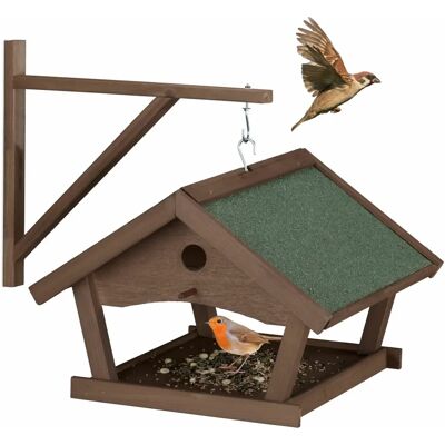 Relaxdays Bird Feeder - Wooden Garden Decor - 35cm Relaxdays Bird Feeder - Wooden Garden Decor - 35cm
