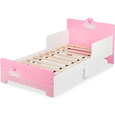 Relaxdays Kinderbett Schwan-Design Sicherheitsgitter 60x77x143cm Relaxdays Kinderbett Schwan-Design Sicherheitsgitter 60x77x143cm