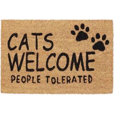 RELAXDAYS Felpudo Gatos Bienvenidos - 40x60 cm - Natural/Negro RELAXDAYS Felpudo Gatos Bienvenidos - 40x60 cm - Natural/Negro