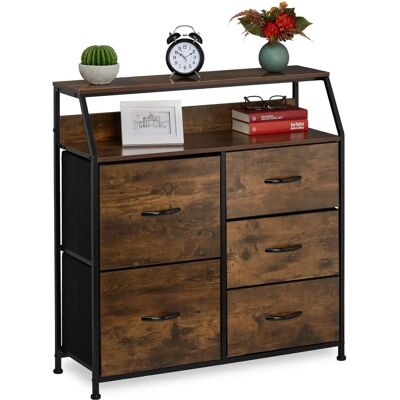 RELAXDAYS - Industrielle Aufbewahrungsbox mit 5 Schubladen - 87x84x32cm RELAXDAYS - Industrielle Aufbewahrungsbox mit 5 Schubladen - 87x84x32cm