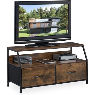 Mueble de TV Industrial Relaxdays con Cajones - Mueble Pequeño Mueble de TV Industrial Relaxdays con Cajones - Mueble Pequeño