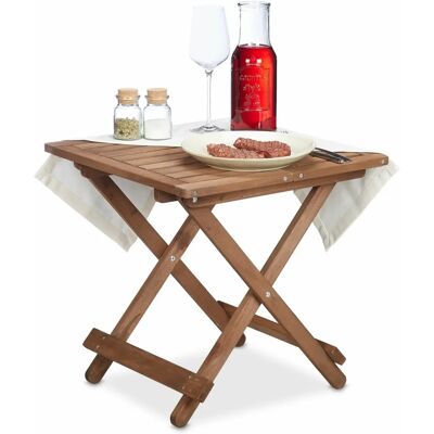 Relaxdays Klapptisch - Holz, 50x50x50cm, Camping Relaxdays Klapptisch - Holz, 50x50x50cm, Camping