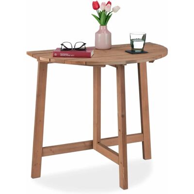 Relaxdays Bruine Opvouwbare Tuin Tafel - 74x80x50cm Relaxdays Bruine Opvouwbare Tuin Tafel - 74x80x50cm