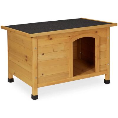 Relaxdays Wooden Dog House with Asphalt Roof - Outdoor Shelter Relaxdays Wooden Dog House with Asphalt Roof - Outdoor Shelter