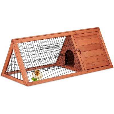 Relaxdays Kleintiergehege - Natürliche Holzkäfig mit 2 Türen Relaxdays Kleintiergehege - Natürliche Holzkäfig mit 2 Türen