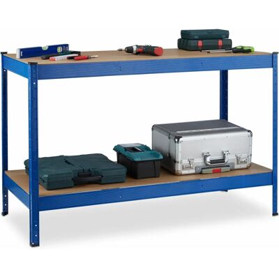 Étagère utilitaire Relaxdays 10038699 - Réglable, Acier & MDF, Bleu - Publicité Étagère utilitaire Relaxdays 10038699 - Réglable, Acier & MDF, Bleu - Publicité