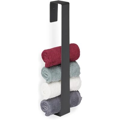 Relaxdays Wand-Tuchhalter - 45cm, Schwarz, Selbstklebend Relaxdays Wand-Tuchhalter - 45cm, Schwarz, Selbstklebend