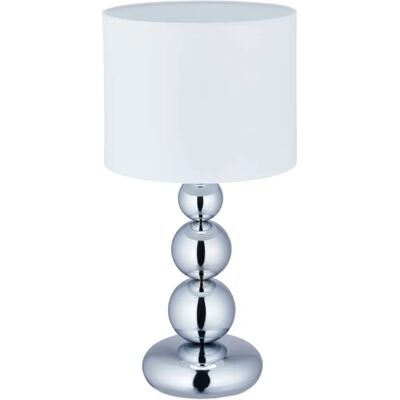 Lampe de Table Relaxdays Blanc et Argentée - Décoration Moderne Lampe de Table Relaxdays Blanc et Argentée - Décoration Moderne