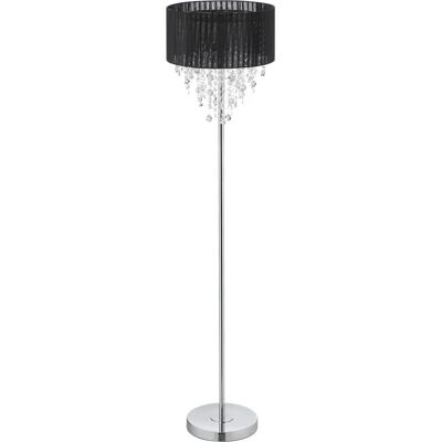 Lámpara de Pie Relaxdays con Cristales - Cadenas de Cristal Elegantes - 150x37,5cm - Negro y Plateado Lámpara de Pie Relaxdays con Cristales - Cadenas de Cristal Elegantes - 150x37,5cm - Negro y Plateado