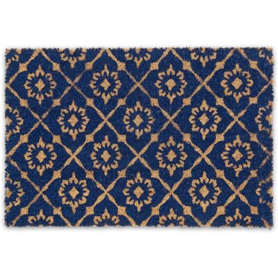 Relaxdays Felpudo de Coco - Diseño Floral Resistente - 60x40cm Relaxdays Felpudo de Coco - Diseño Floral Resistente - 60x40cm