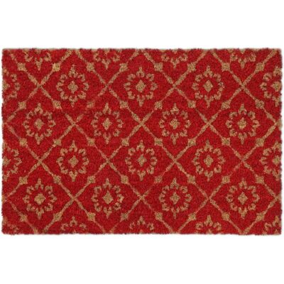 Relaxdays Coconut Door Mat - Floral Design, 40x60cm, Indoor/Outdoor Relaxdays Coconut Door Mat - Floral Design, 40x60cm, Indoor/Outdoor