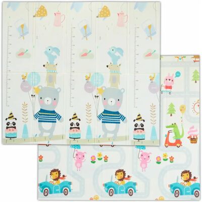 Relaxdays Baby Gym Spielmatte - Wende-Tiermuster, 195x175cm Relaxdays Baby Gym Spielmatte - Wende-Tiermuster, 195x175cm