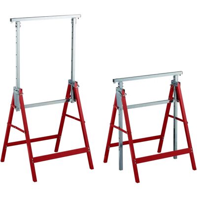 RELAXDAYS Cavalletti Pieghevoli, Set di 2, 7 Altezze, Carico 200kg - Acciaio RELAXDAYS Cavalletti Pieghevoli, Set di 2, 7 Altezze, Carico 200kg - Acciaio