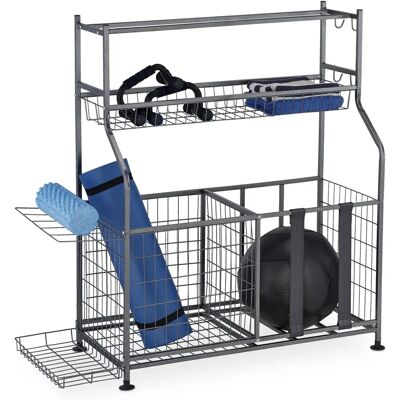 Relaxdays Metal Sports Storage Shelf - Gym Organizer Relaxdays Metal Sports Storage Shelf - Gym Organizer