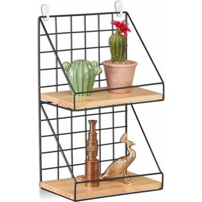 Relaxdays Hylla - Industriell vägghylla av Järn och MDF, 41x25x16 cm Relaxdays Hylla - Industriell vägghylla av Järn och MDF, 41x25x16 cm