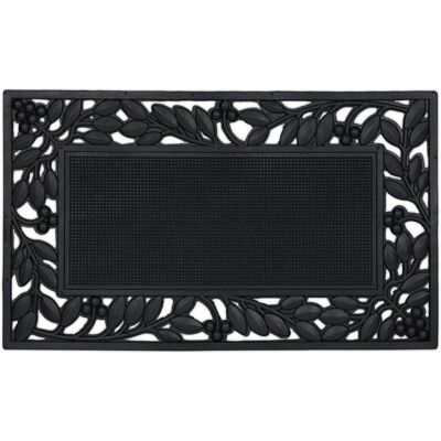Relaxdays Door Mat - Rubber, Leaf Design, 75x45 cm - Door Type Relaxdays Door Mat - Rubber, Leaf Design, 75x45 cm - Door Type