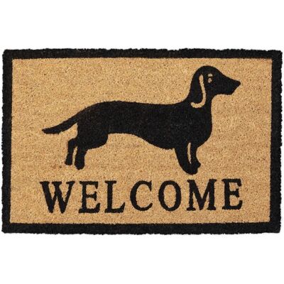 Relaxdays Entrématta - Welcome - Naturlig och Svart - 40x60 cm Relaxdays Entrématta - Welcome - Naturlig och Svart - 40x60 cm
