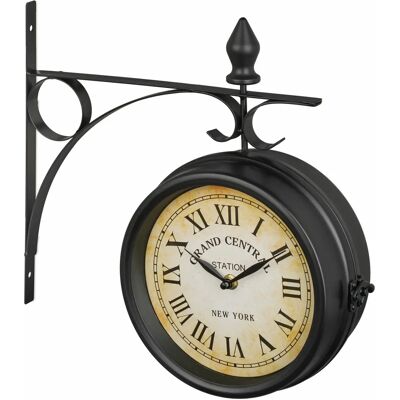 Relaxdays Wall Clock - Vintage Double-Sided Station Style 33cm Relaxdays Wall Clock - Vintage Double-Sided Station Style 33cm