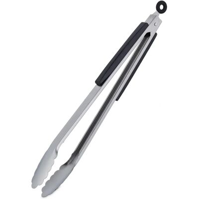 Relaxdays Hőálló Rozsdamentes Acél Grillcsipesz - 38cm, Fekete/Ezüst - Grillezés és Főzés Relaxdays Hőálló Rozsdamentes Acél Grillcsipesz - 38cm, Fekete/Ezüst - Grillezés és Főzés