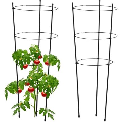 Relaxdays Set Supporti per Piante - 76cm - Anelli Regolabili - Supporto per Piante Rampicanti Relaxdays Set Supporti per Piante - 76cm - Anelli Regolabili - Supporto per Piante Rampicanti