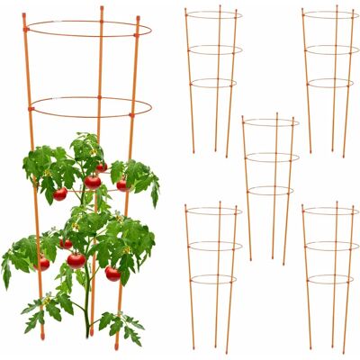 Relaxdays 10039799 Supporto per piante - Gabbia regolabile per pomodori - Arancione Relaxdays 10039799 Supporto per piante - Gabbia regolabile per pomodori - Arancione