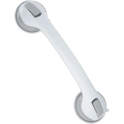Relaxdays Support Handle with Suction Cups for Bath and Shower - White Gray Relaxdays Support Handle with Suction Cups for Bath and Shower - White Gray