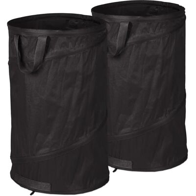 Relaxdays Garden Waste Bags Set - 2x120L UV Resistant Waterproof Relaxdays Garden Waste Bags Set - 2x120L UV Resistant Waterproof