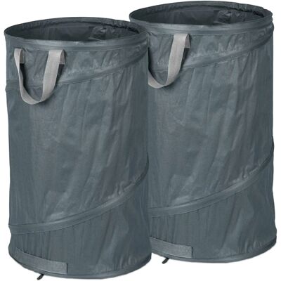 Relaxdays Gartensäcke - Set aus 2, 120L, UV-beständig, Wasserfest Relaxdays Gartensäcke - Set aus 2, 120L, UV-beständig, Wasserfest