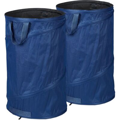 Relaxdays Gartenabfalltaschen Set - UV-beständig, 120L, Blau Relaxdays Gartenabfalltaschen Set - UV-beständig, 120L, Blau