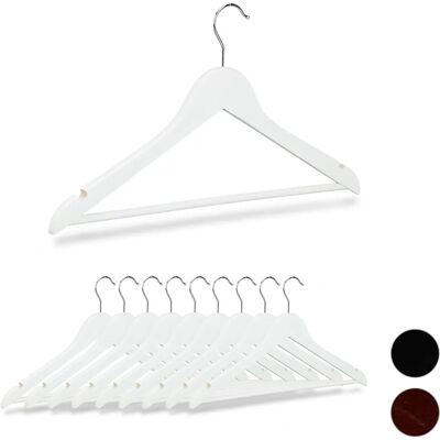 Relaxdays Juego de 100 Perchas de Madera - Ganchos 360° - 44,5cm Relaxdays Juego de 100 Perchas de Madera - Ganchos 360° - 44,5cm
