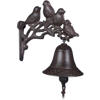 Relaxdays Cast Iron Bird Wall Bell - Vintage Garden Decor Relaxdays Cast Iron Bird Wall Bell - Vintage Garden Decor
