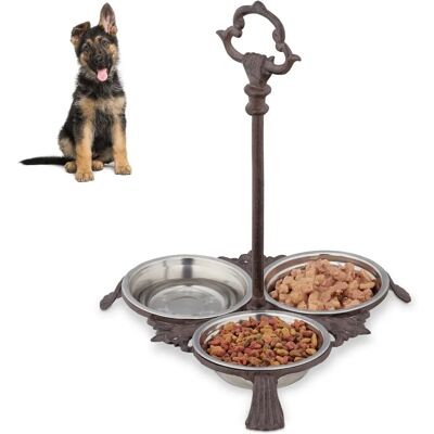 Relaxdays Juego de Comederos para Mascotas - 6 Cuencos de Acero Inoxidable Relaxdays Juego de Comederos para Mascotas - 6 Cuencos de Acero Inoxidable