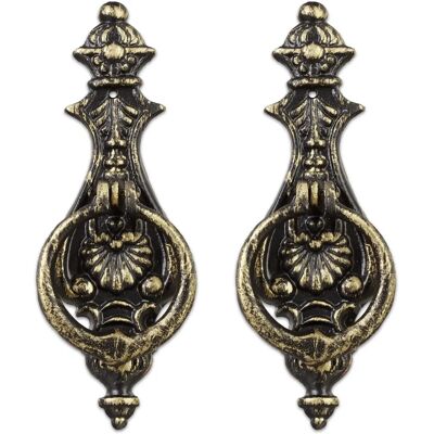 RELAXDAYS Rustic Cast Iron Door Knockers Set - 2 Pieces RELAXDAYS Rustic Cast Iron Door Knockers Set - 2 Pieces