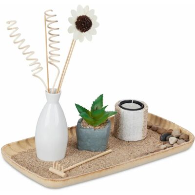 Relaxdays Candle Holder - Zen Garden Tray - Home Decor Relaxdays Candle Holder - Zen Garden Tray - Home Decor