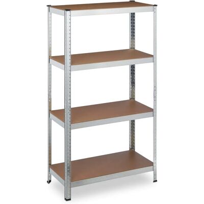 Scaffale metallico resistente Relaxdays - 4 ripiani - 280kg Scaffale metallico resistente Relaxdays - 4 ripiani - 280kg