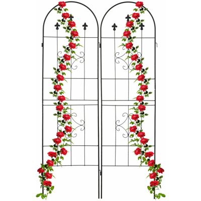 Relaxdays Supporto per Piante - Graticci da Giardino - Nero Relaxdays Supporto per Piante - Graticci da Giardino - Nero