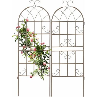 Relaxdays Plantensteunen - Set van 2, Vintage Metaal, 150x50 cm Relaxdays Plantensteunen - Set van 2, Vintage Metaal, 150x50 cm