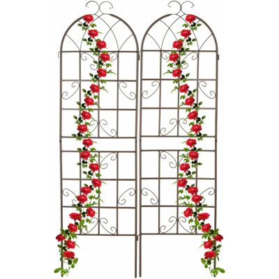 Relaxdays Pflanzenstützen - 2er Set, 179x52cm, Metall, Braun - Gartendekoration Relaxdays Pflanzenstützen - 2er Set, 179x52cm, Metall, Braun - Gartendekoration