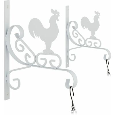 Relaxdays Ganchos de Pared con Gallo - Accesorio para Plantas Relaxdays Ganchos de Pared con Gallo - Accesorio para Plantas