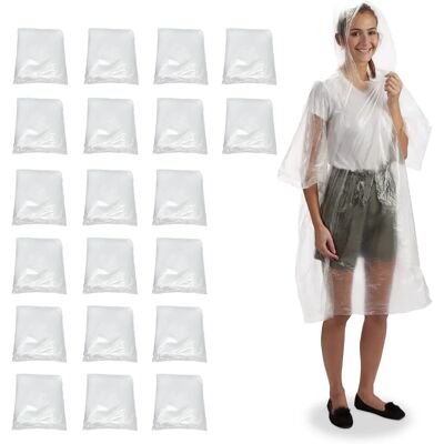 Relaxdays Genomskinlig unisex regnponcho - Regnponcho Relaxdays Genomskinlig unisex regnponcho - Regnponcho